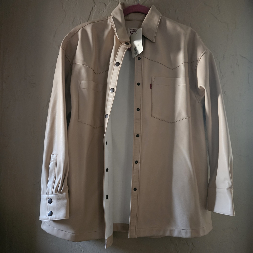 Beige Western Button-Up Shirt